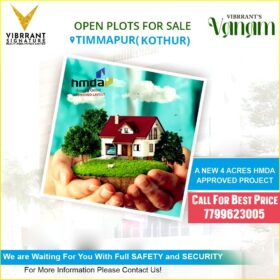 Call@7993762900.Vibrant’s Vanam Venture-Open Plots ,Lands For Sale in Timmapur,Kothur,Cheguru