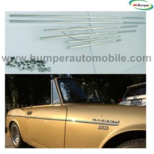 Datsun Roadster Fairlady 2000 1600 side trims convex line new (1967-1970)