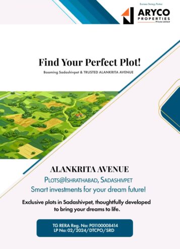 Call@9885753545.Aryco Properties-Alankrita Avenue-Open Plots For Sale in Ishrathabad,Sadashivpet