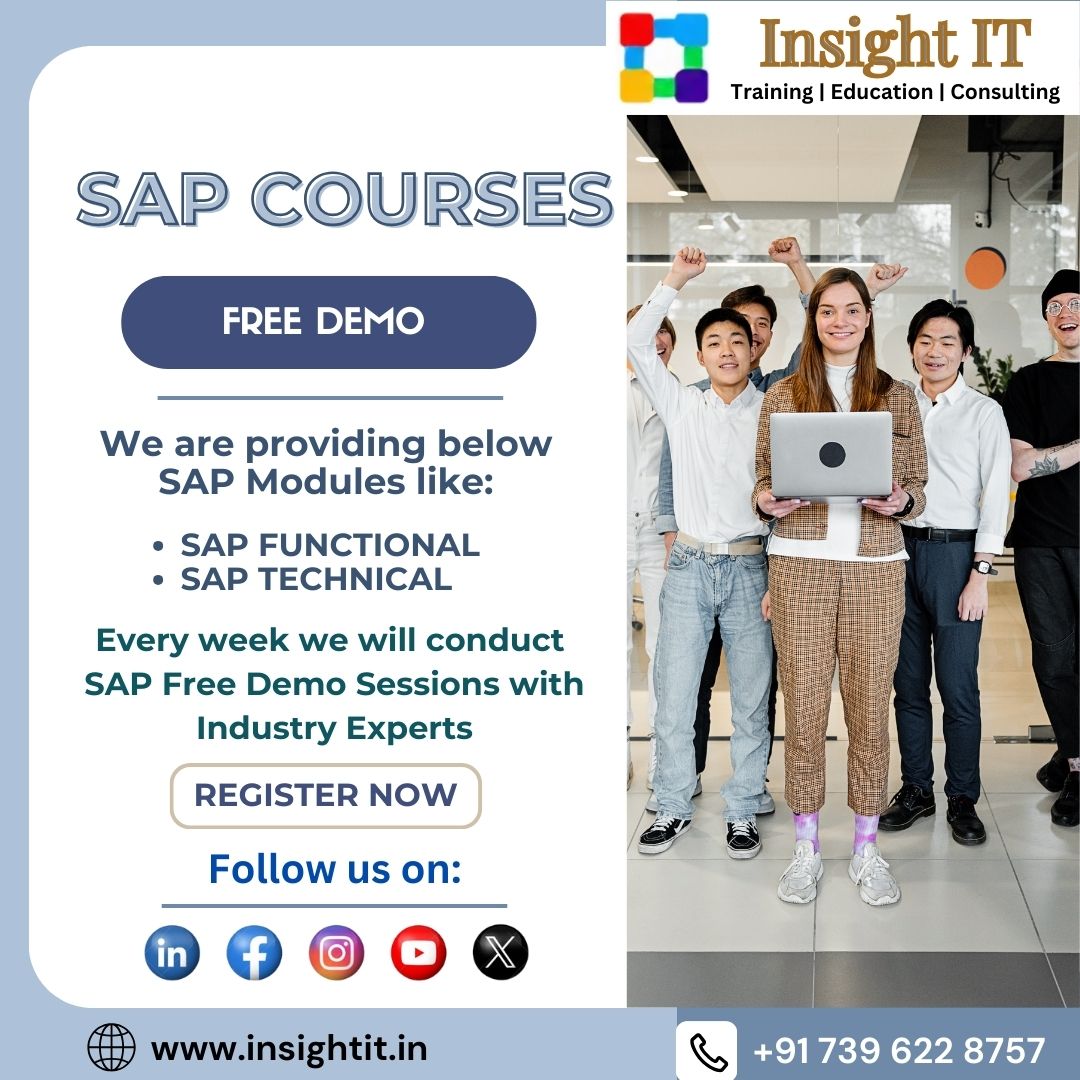 LEARN THE COURSES FROM INSIGHT IT TRAINING INSTITUTE, HYDERABAD