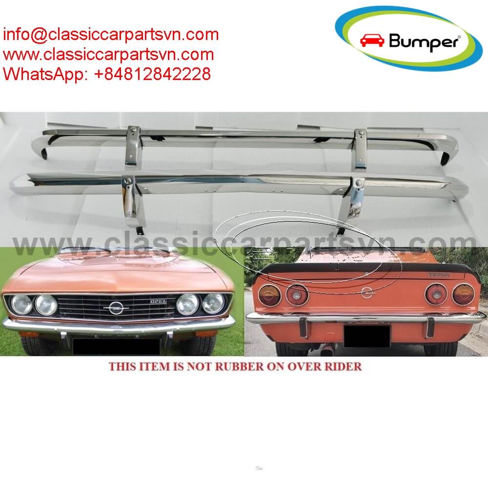 Opel Manta A year (1970-1975) bumper US version new by stainless steel
