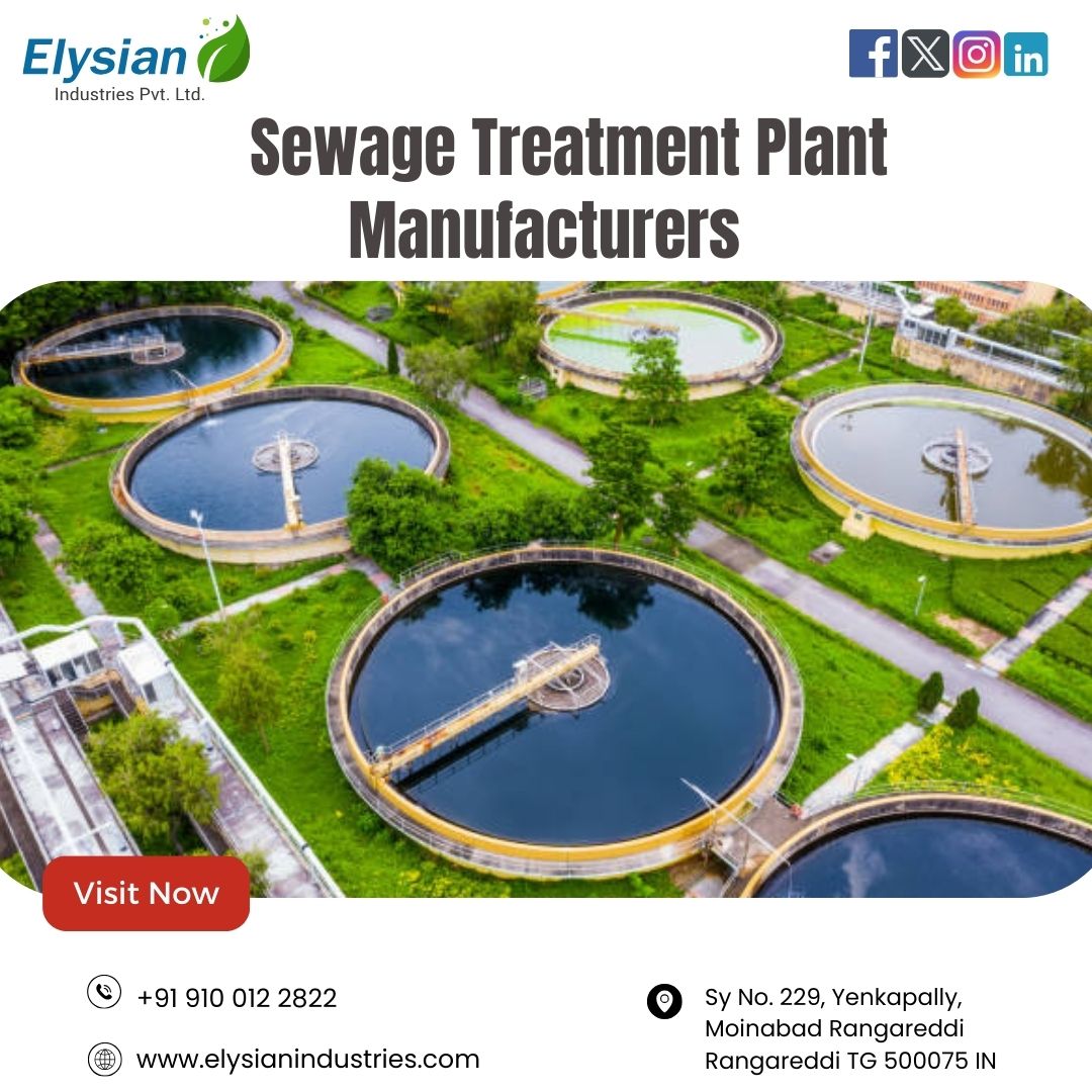 Sewage Treatment Plant Manufacturers in Hyderabad | 9100122822 | Elysian industries