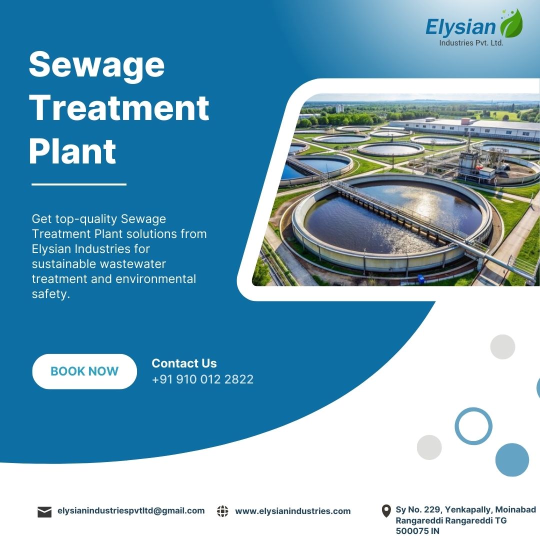 Sewage Treatment Plant Near Me | 9100122822 | Elysian industries
