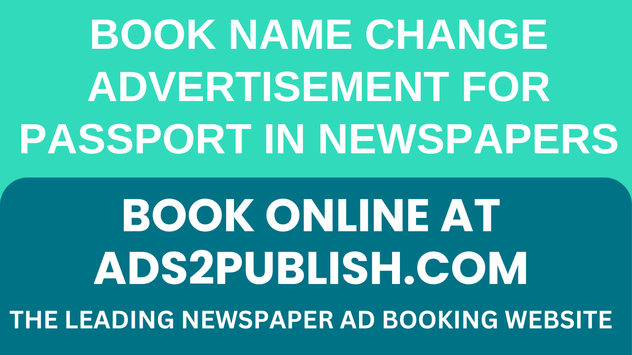Cost of Name Change Ad in Newspaper