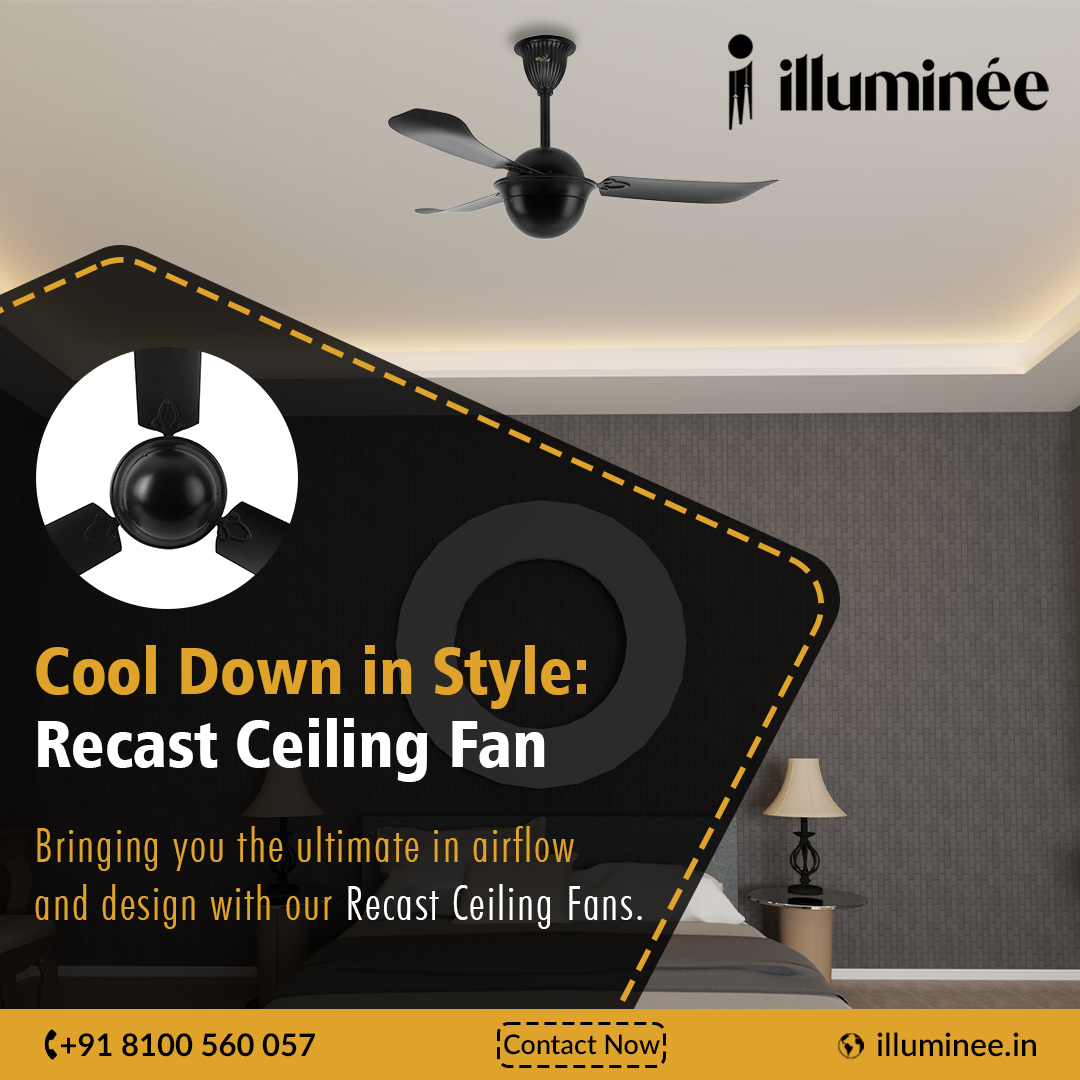Sleek & Powerful Recast Ceiling Fan | illuminee