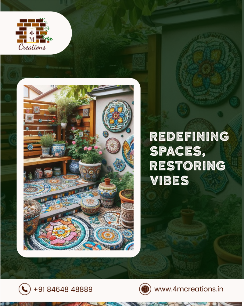 Transform Your Space with Handcrafted Mosaic Art by 4M Creations