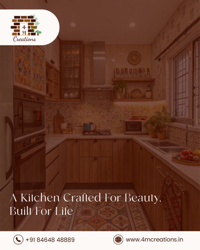 Elegant Modular Kitchen with Timeless Aesthetic Charm