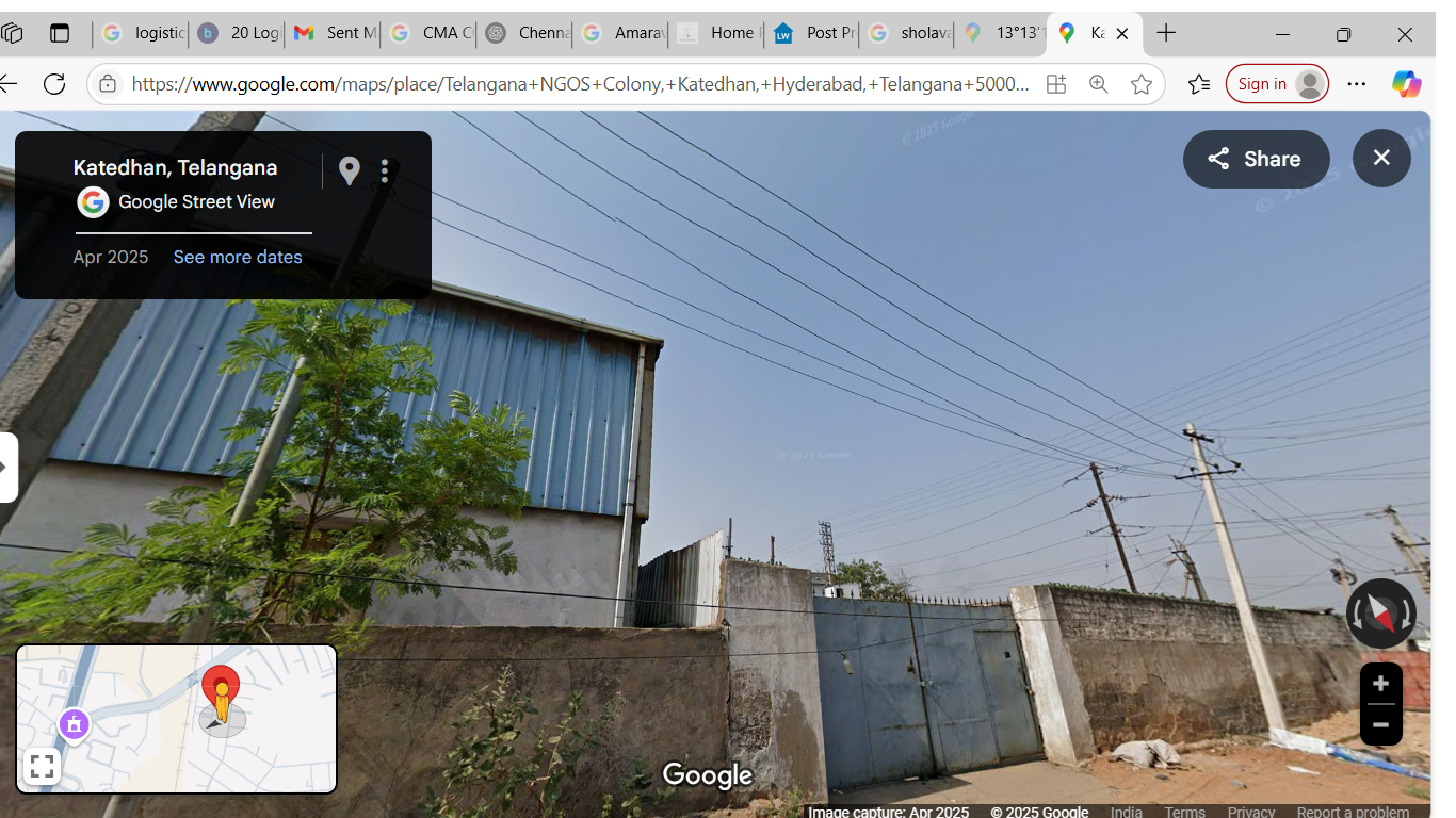 4500Sft & 500 Sq yards Industrial & Wear House Plot for Rent in Hyderabad| Katedhan Industrial Area,Hyderabad