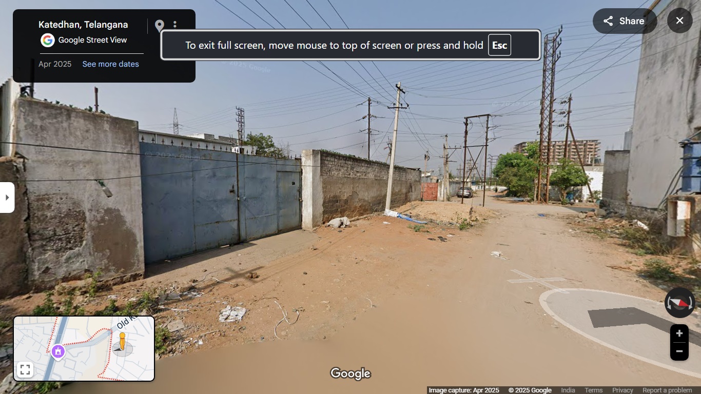 4500Sft & 500 Sq yards Industrial & Wear House Plot for Rent in Hyderabad| Katedhan Industrial Area,Hyderabad