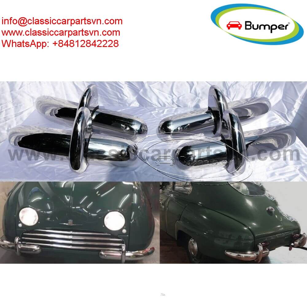 Saab 92 (1949-1951) and Saab 92B (1952-1956) bumpers by stainless steel