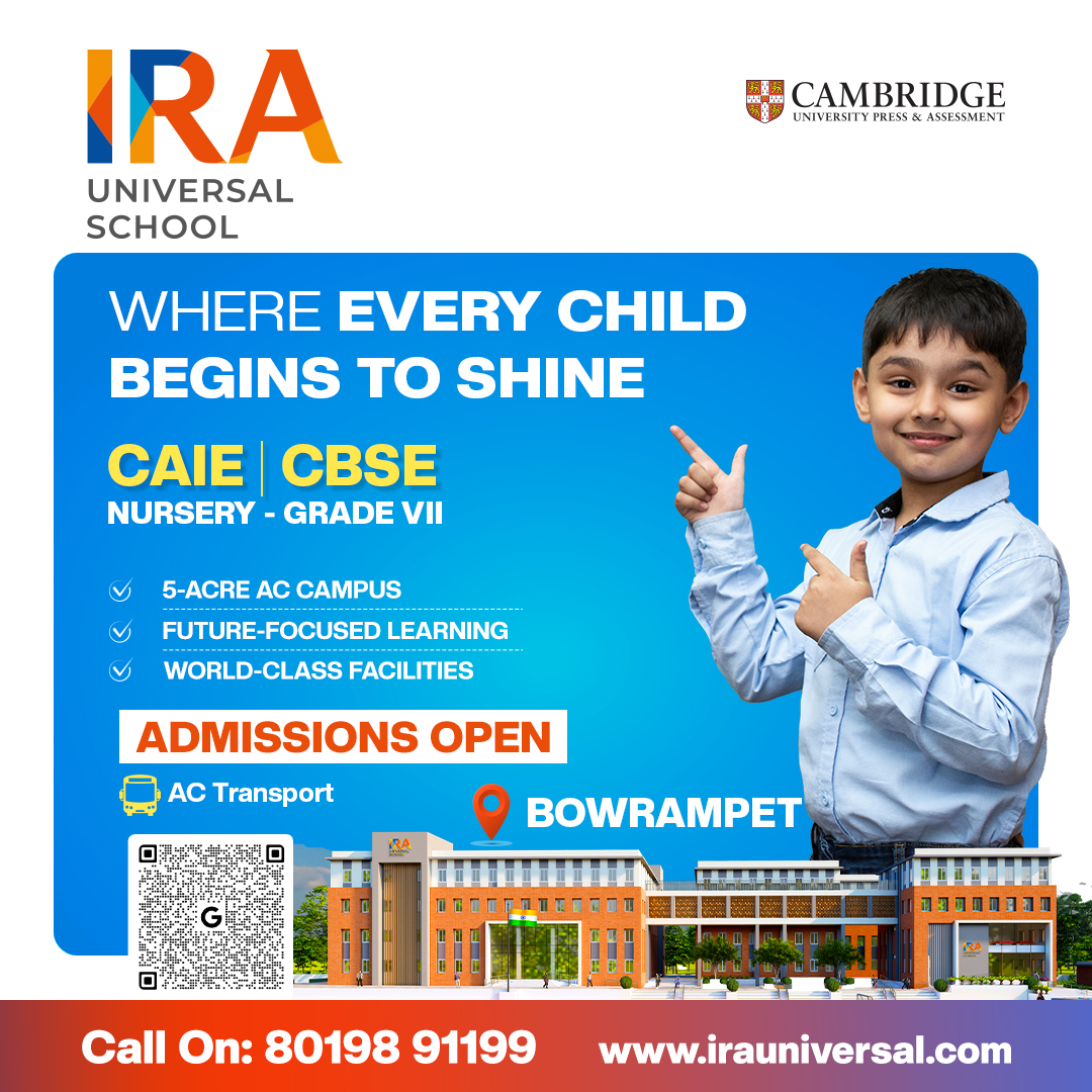 Best Cambridge School in Bowrampet | Best CBSE School in Bowrampet | IRA Universal