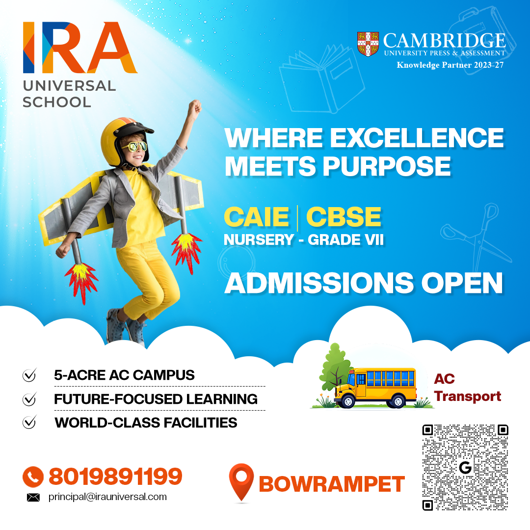 Best Cambridge School in Bowrampet | Best CBSE School in Bowrampet | IRA Universal