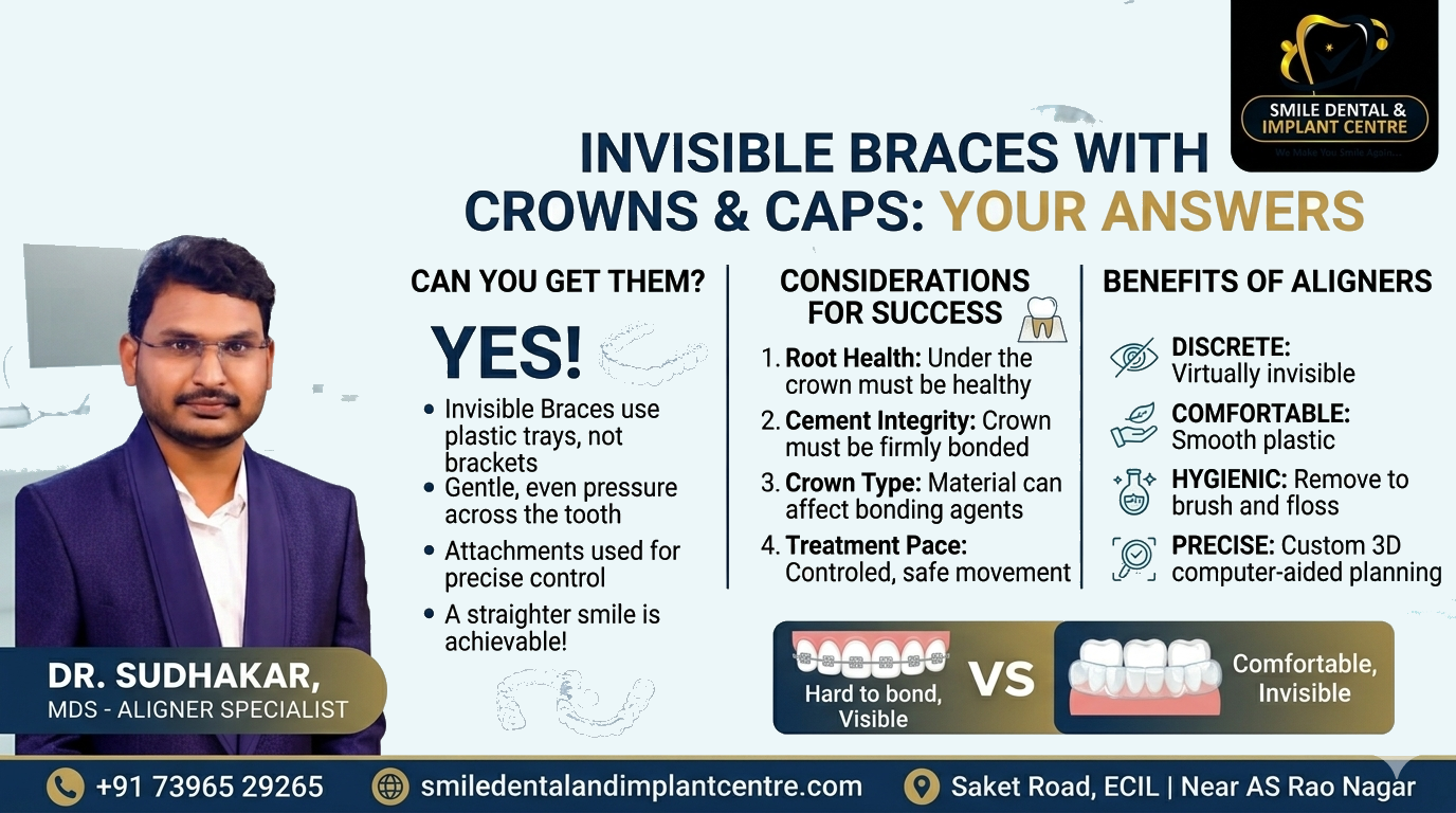 CAN I GET INVISIBLE BRACES WITH CROWNS? YES! FIND OUT HOW
