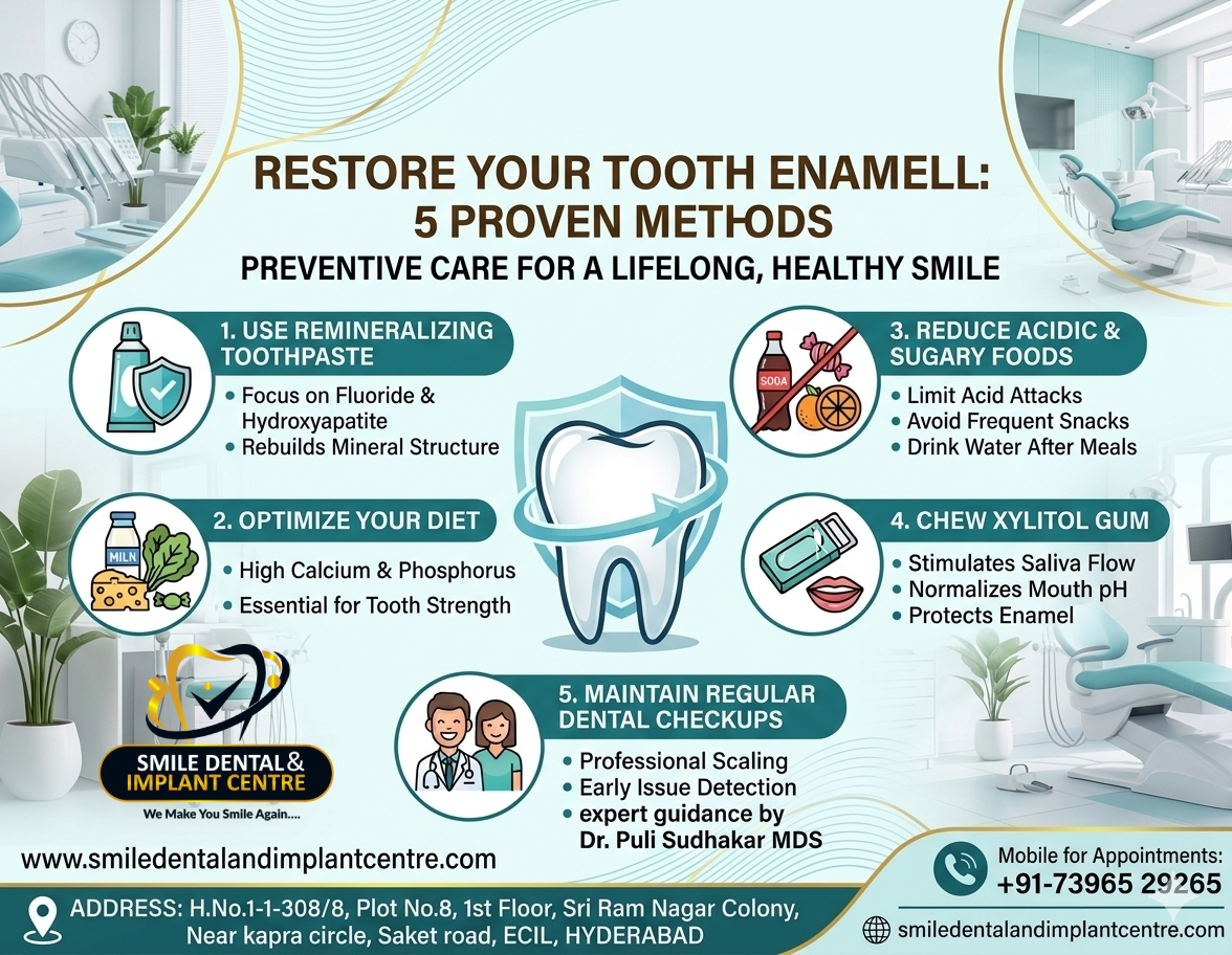 Restore Your Tooth Enamel Naturally | Dr. Puli Sudhakar, MDS