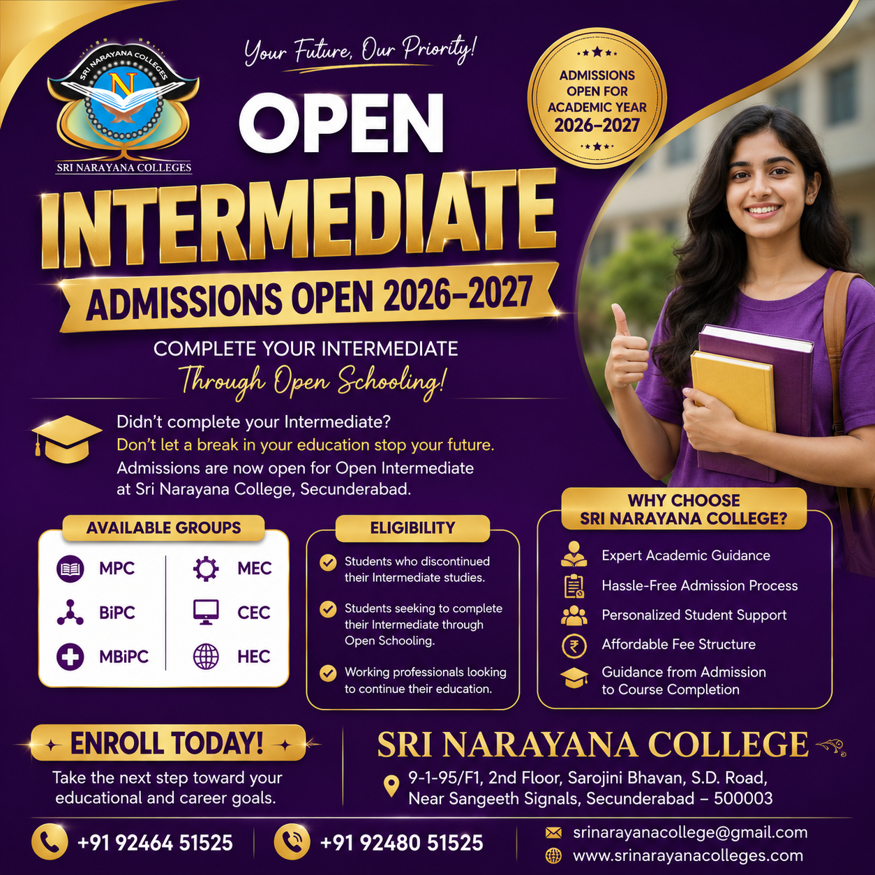 Open School 10+2 Admissions in Hyderabad